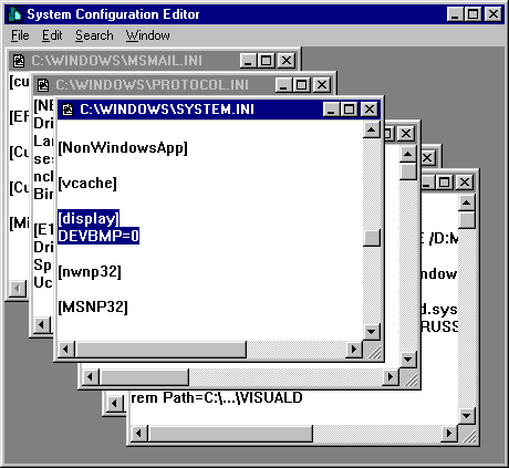 The System Configuration Editor